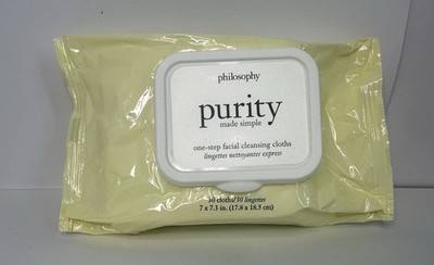 Philosophy Purity Made Simple Facial Cleansing Cloths Makeup Remover 30 Ct Vit E