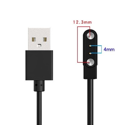 USB Ladekabel Für Xiaomi Haylou Solar LS05 Smart Watch 2 polig Magnetisch 4mm