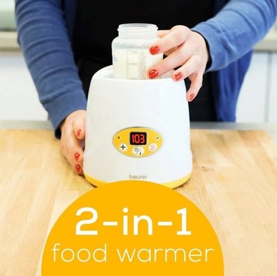 Beurer Baby Bottle & Food Warmer AVENT & NUK Bottles Safety Switch-Off & Cap