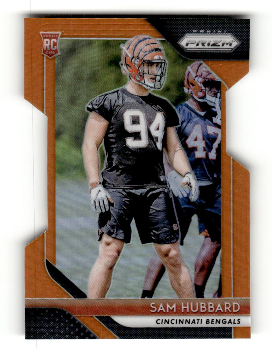 2018 Panini Prizm Sam Hubbard Prizm Orange Die Cut #/249 Rookie #266