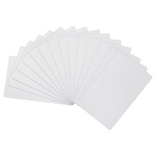 15pcs Anodized Aluminum Business Card 0.8mm Laser Engrave Name Card Blank Silver