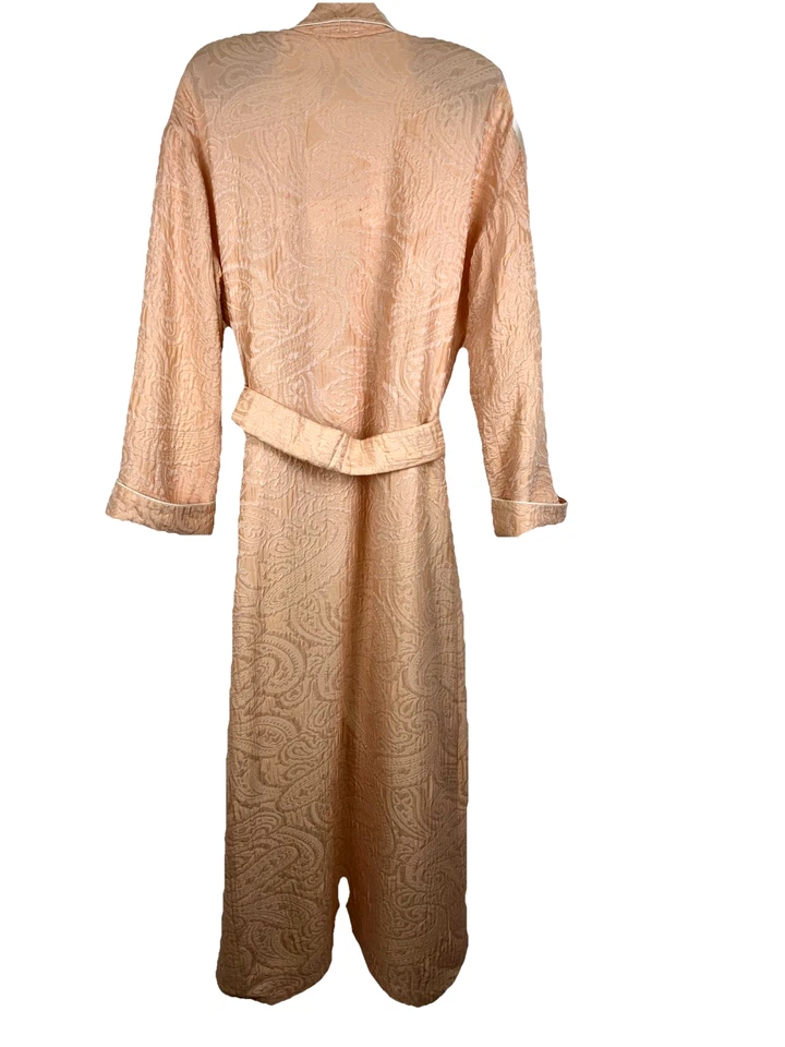 M Daniel Hanson Bata Brocado Seda Melocotón Paisley Nieman Marcus Foto 4 de 4