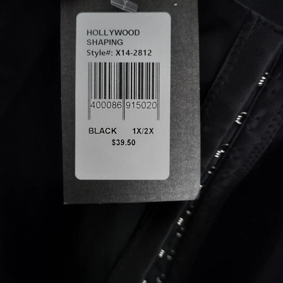 Lencería Fredericks Of Hollywood Talla Grande Negro Gancho Frontal Formador Tanque 1X / 2X Foto 3 de 4