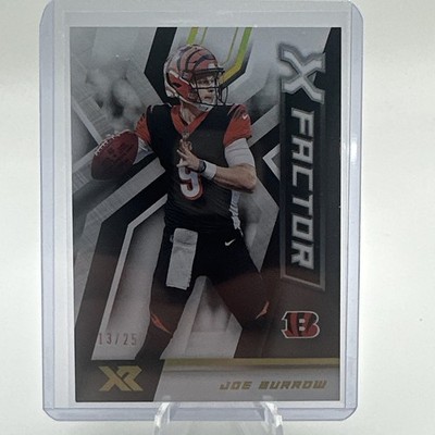 2020 Panini XR  X Factor Joe Burrow #11 /25 RC RARE Bengals LSU ROOKIE /25!!!