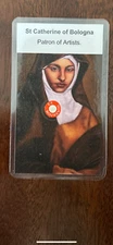 Saint Catherine of Bologna  3rd Class Relic Card