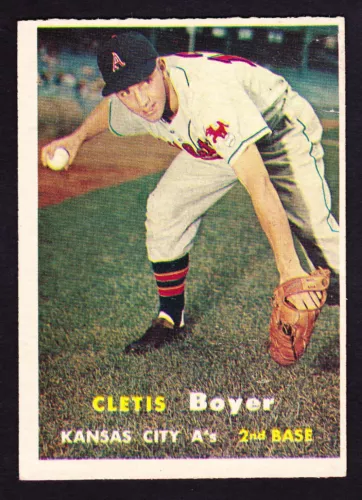 1957 TOPPS #121 CLETE BOYER A'S ROOKIE