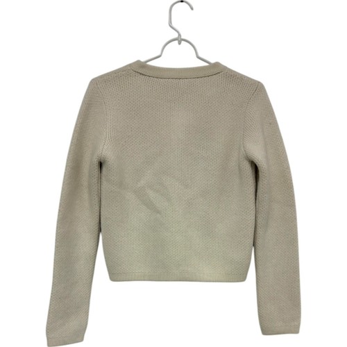 Zara Womens Cardigan Sweater Size S Ivory ecru Crewneck Gold Button 6427/124 NWT - Picture 4 of 12