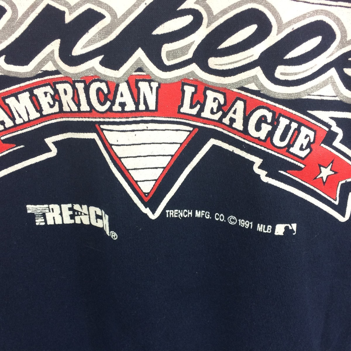 Vintage 80s 90s New York Yankees MLB Baseball T Shirt Trench