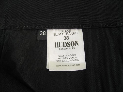 Jean homme Hudson noir zippé mouche slim jambes droites taille 38 en noir 198€ NEUF avec étiquette - Photo 10 sur 12