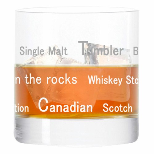 Leonardo Whisky Tumbler Whisky Theme Glass with Writings 01 Tumbler Gift 190ml - Picture 2 of 4