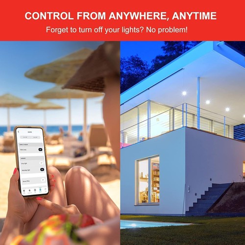 4-Pack Smart BR30 Flood Light Bulbs - Auto Pair with Alexa, Dimmable Brightness - Picture 8 of 11