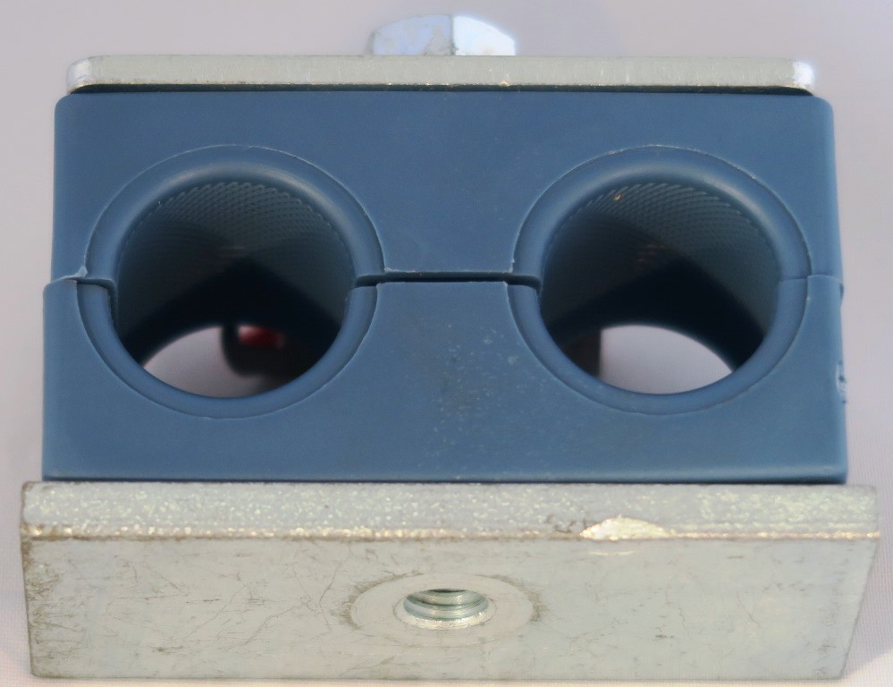 Hydraulic Pipe Clamp Double Stauff Style made in Italy, solid body 6 mm