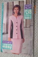 Butterick See Sew  5887 Misses Petite Top Skirt Pattern Sz 18 20 22 Uncut