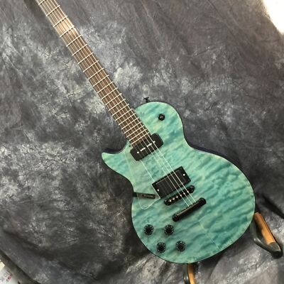 Electric Guitar Custom Left Hand Guitar Blue Color Map Good Sound Quality