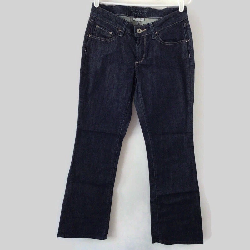 Banana Republic Urban Boot Cut Size 4 Women s Jeans Low Rise Blue Dark Wash