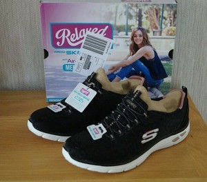 black and rose gold womens trainers