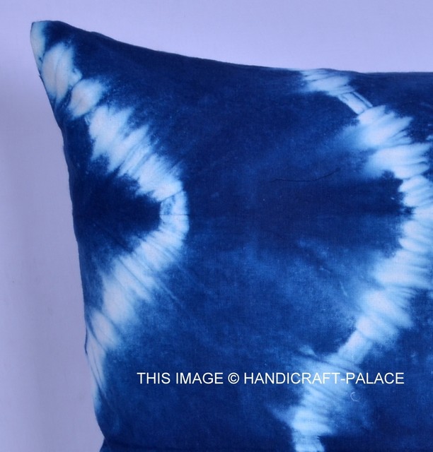 Indigo Blue Tie Dye Cushion Covers 18x18 Pillows Home Decor Throw