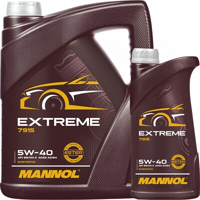 6 LITER MANNOL 5W-40 EXTREME ESTER MOTOR-ÖL LEICHTLAUF SYNTHETIC API ACEA A3 B4