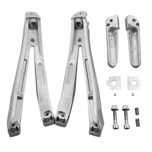 Passenger Rear Footrests Footpegs Brackets Fit YAMAHA 04 05 06 07 08 YZF R1 - Picture 2 of 5