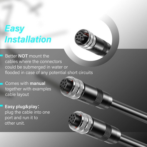 Replace for Humminbird 720073-2 10ft Ethernet Cable AS EC 10E for Helix APEX - 第 6/7 張圖片
