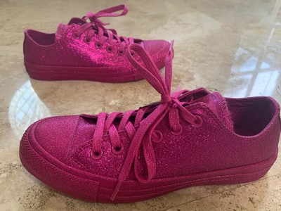 hot pink glitter converse