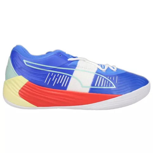 Puma Fusion Nitro Basketball  Mens Blue Sneakers Athletic Shoes 195514-02