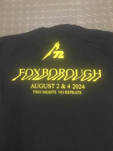 2024 Metallica Shirt 2XL Foxboro Gillette Stadium 8/2 Poster Official Boston - Picture 3 of 4