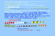 1/35 Decals, Decalcomaniacs, U.S. Light Tanks 1920 - 1942