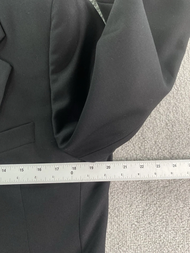 Jack Victor Colección Esmoquin 38 R Negro Lana Formal Premium Chaqueta Pantalones 32x29 Foto 4 de 4