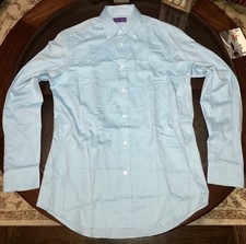 Ralph Lauren Purple Label Luxury Button-Down Gent  s Shirt Sz 15 1/2 Made n Italy