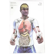 Action Target BOB-T1 Bag Bones Threat Target Multicolor High-Vis 23x35” 100/Box
