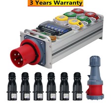 35KW 6-Way Industrial Plug Distribution Box 63A Power Distribution Box for Stage