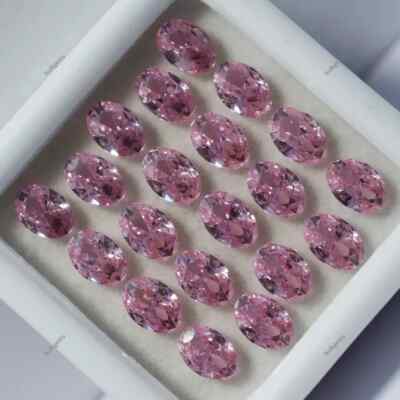 12 Pis Natural Pink Sapphire CERTIFIED Oval Shape Loose Gemstone 7x5 MM Lot