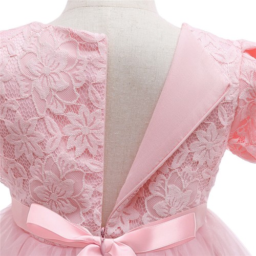 Princess Flower Girls Ball Gown Kids Baby Summer Tutu Dresses Bridesmaid Wedding - Picture 12 of 178