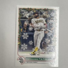 2022 Topps Holiday Baseball Card HW179 FERNANDO TATIS JR SAN DIEGO PADRES