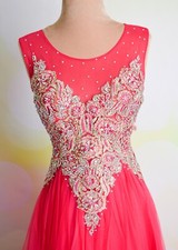 Watermelon PROM EVENING PAGEANT FORMAL BALL GALA DRESS WEDDING GOWN XL 12