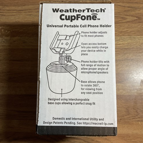 NIB NEW Weather Tech CupFone - Universal Car Phone Holder For Cup Holder Black - Photo 3 sur 5