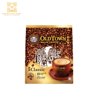 OLDTOWN Instant Coffee 3in1 Premix White Coffee Classic 15 Sticks - Halal
