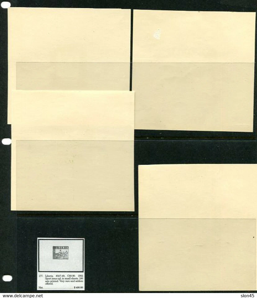 Liberia 1955 edición deportiva MNH 4 prueba de color progresivo RRR solo 100 emitidos 11459 Foto 2 de 2