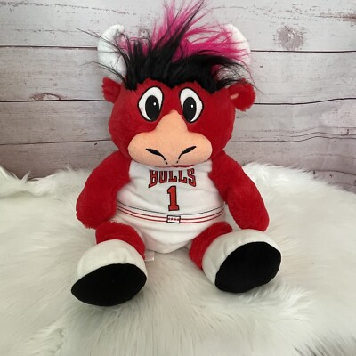 Benny The Bull Chicago Bulls Stuffed Animal 20'' includes Blanket inside Plush