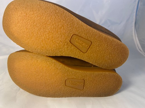 Clark’s Classic Wallabee Leather High Top Shoes Kids Size 12 W Brown Lace Up - Picture 8 of 11