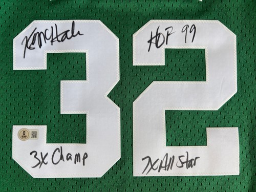 Kevin Mchale Signed Mitchell Ness Swingman Jersey Beckett Witness 3 Inscriptions - Picture 4 of 12