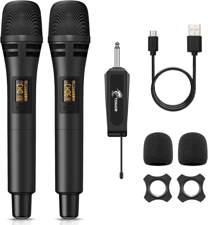 TONOR Wireless Microphone, UHF Cordless Handheld Dynamic Karaoke Singing TW320 - Image 3 of 4
