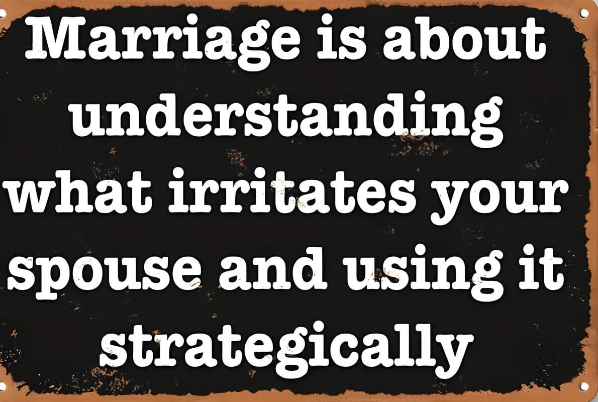Marriage Is About Understanding Aluminum Weatherproof Funny Sign p1294