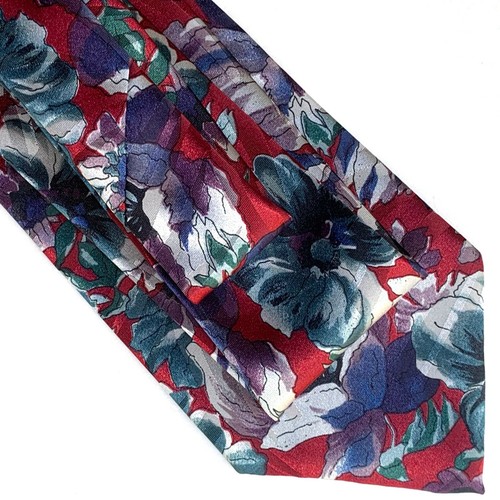Castle Vintage Ref Tie - Multi color Floral Pattern 100% Polyester Necktie - Picture 10 of 12