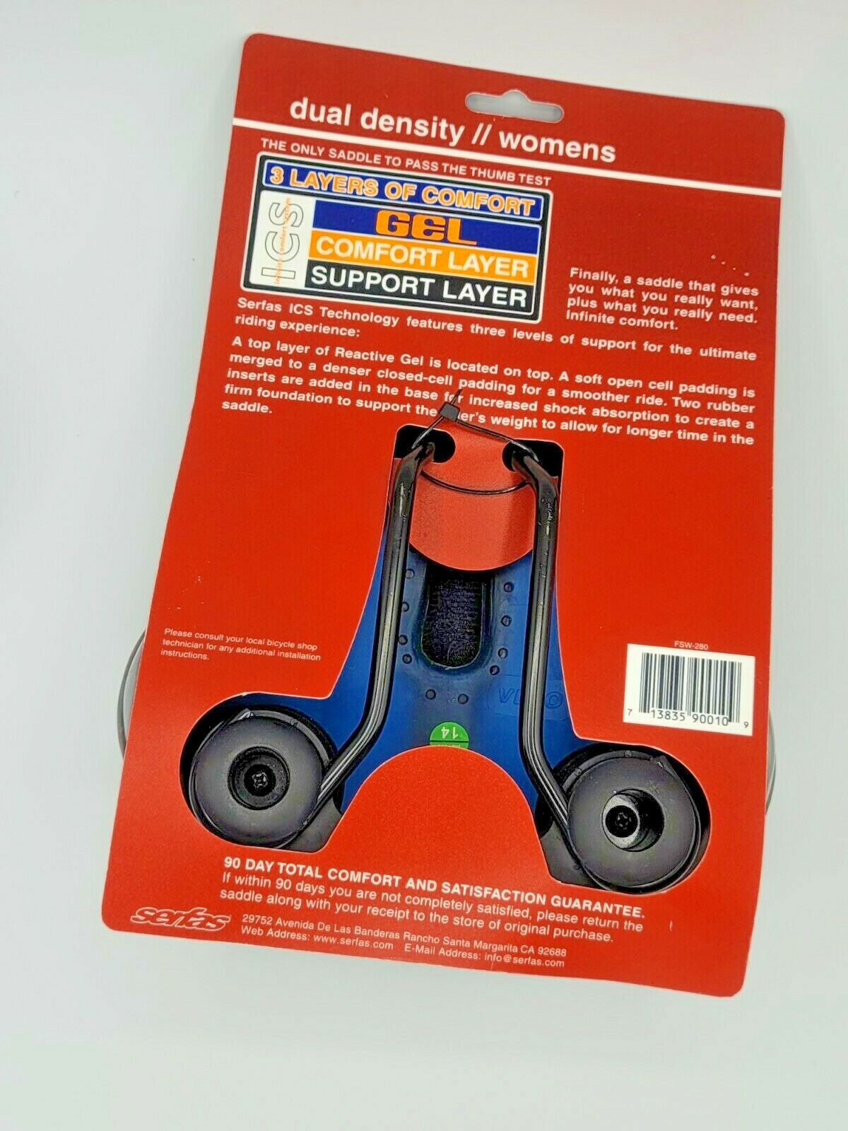 serfas reactive gel bike seat