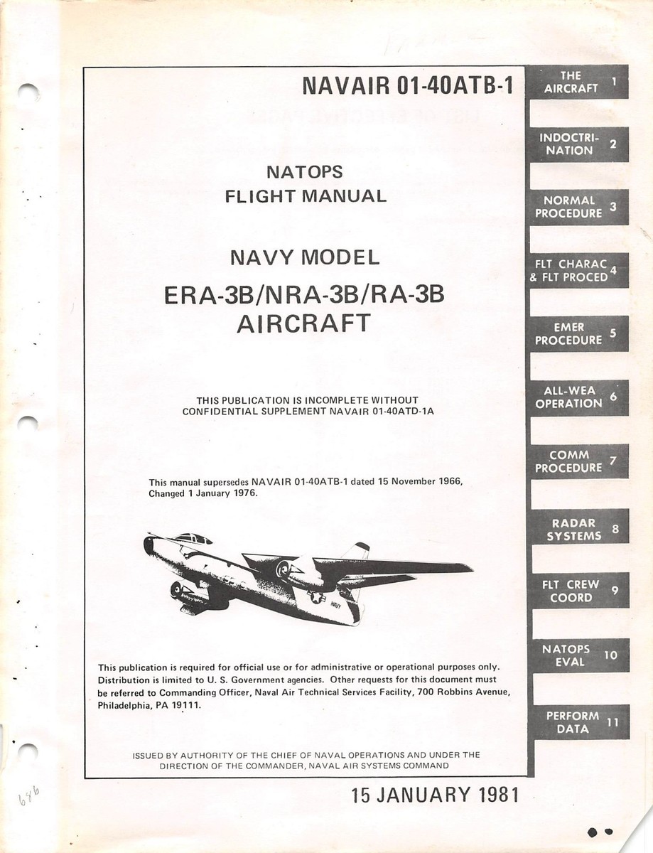 ERA-3B, NRA-3B, RA-3B Flight Manual Aircraft Manual - CD Version