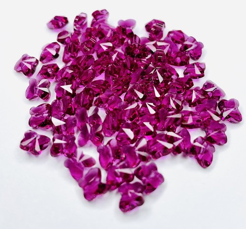 5754 Swarovski Elements Crystal 5mm Faceted Fuchsia Butterfly Beads 75 Pcs Lot - Picture 1 of 1