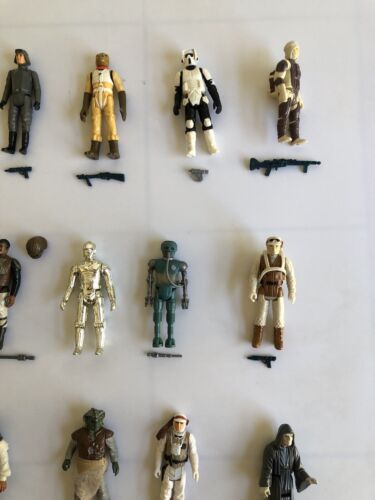 1977-1984 Vintage Star Wars 24 Figuras de Acción COMPLETAS Estuche de Transporte Original - Imagen 6 de 24