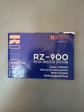 Original Instructions Manual for Ricoh RZ-900 (4 Languages)